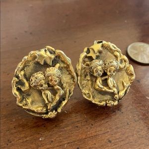 Vintage Gemini Earrings by Tortolani Zodiac Series
